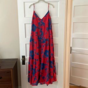 Floral tiered maxi dress